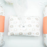 PILLOW SET PEACH ELEPHANTS