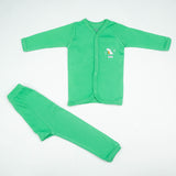 NIGHT SUIT 0-3M D.GREEN HELLO DINO