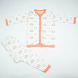 NIGHT SUIT 6-12M PEACH ELEPHANTS