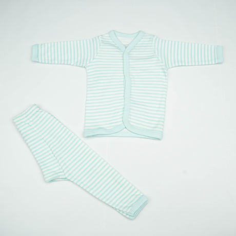 NIGHT SUIT 0-3M B.BLUE STRIPES