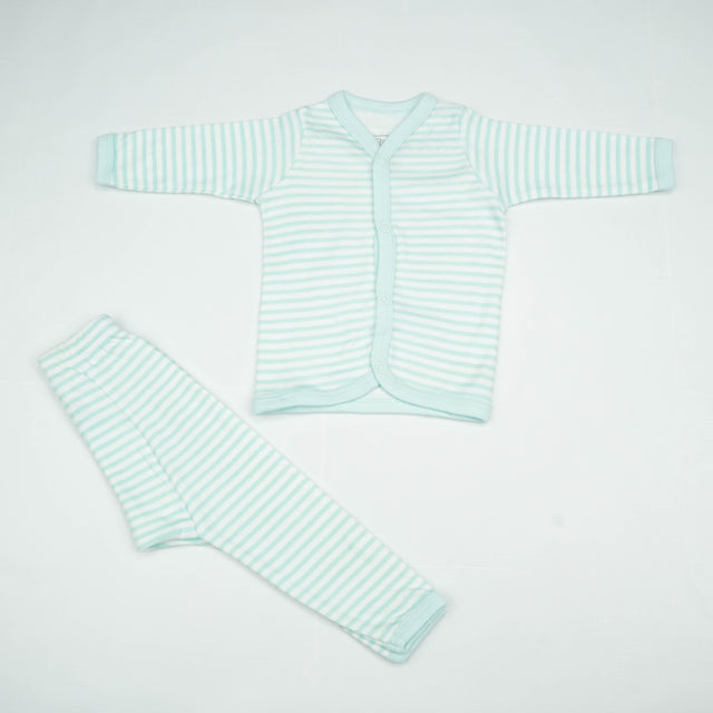 NIGHT SUIT 0-3M B.BLUE STRIPES