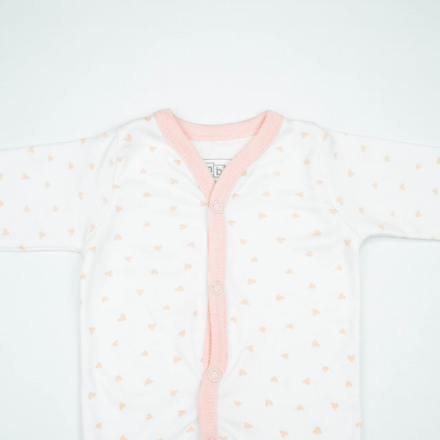 NIGHT SUIT NB PEACH HEART