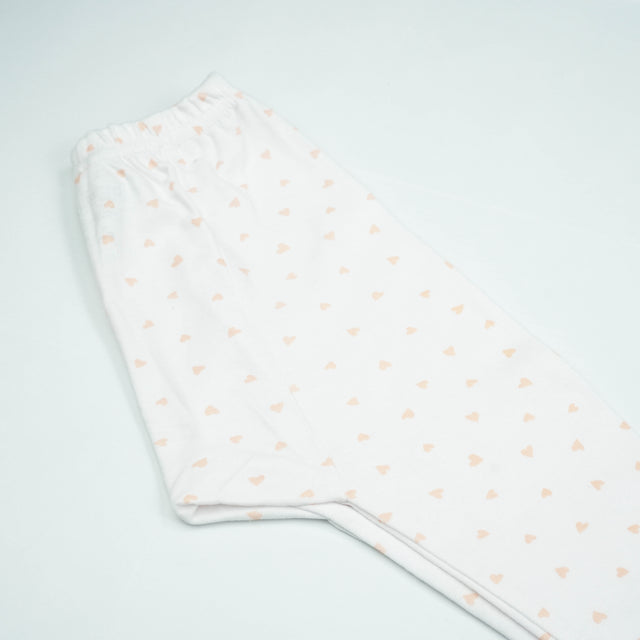 NIGHT SUIT 6-12M PEACH HEART