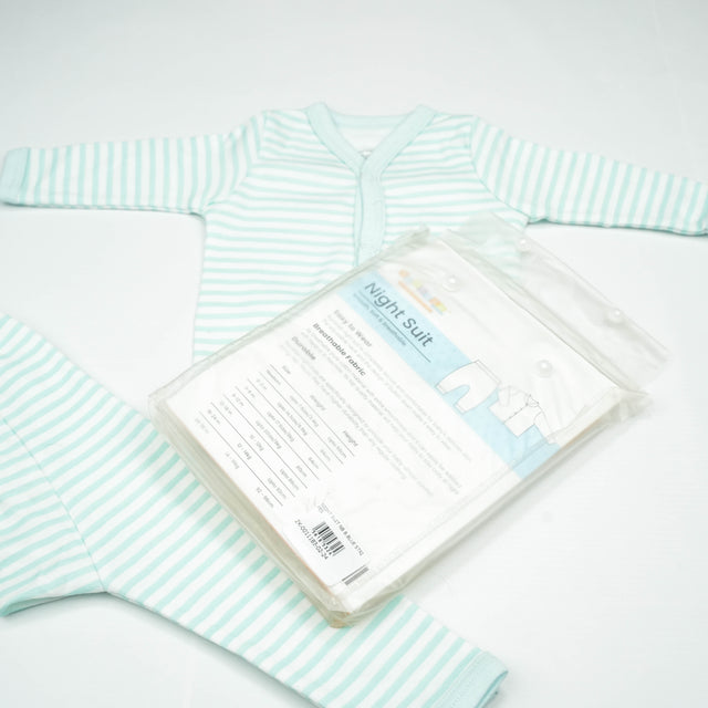 NIGHT SUIT NB B.BLUE STRIPES