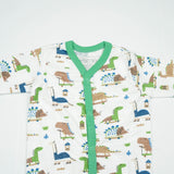 NIGHT SUIT 6-12M D.GREEN DINOS