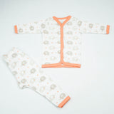 NIGHT SUIT 0-3M PEACH ELEPHANTS