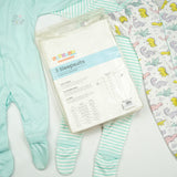 SLEEP SUIT PK3 0-3M B.BLUE DINO WORLD