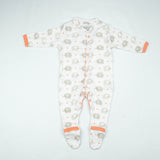 SLEEP SUIT PK3 0-3M PEACH ELEPHANT