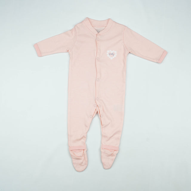 SLEEP SUIT PK3 0-3M LT PINK BLOSSOM