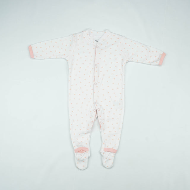 SLEEP SUIT PK3 0-3M LT PINK BLOSSOM