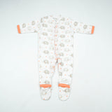 SLEEP SUIT PK3 NB PEACH ELEPHANT