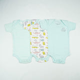 BODY SUIT PK3 6-12M B.BLUE DINO WORLD