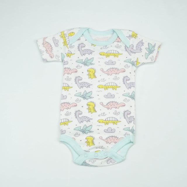 BODY SUIT PK3 0-3M B.BLUE DINO WORLD