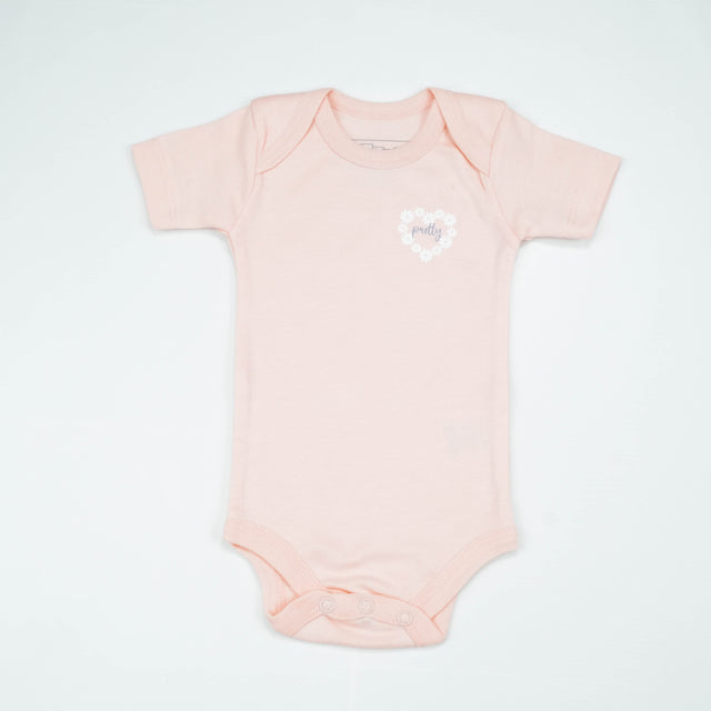 BODY SUIT PK3 0-3M LT PINK BLOSSOM