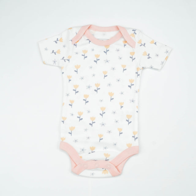 BODY SUIT PK3 0-3M LT PINK BLOSSOM