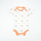 BODY SUIT PK3 0-3M PEACH ELEPHANT