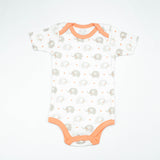 BODY SUIT PK3 12-18M PEACH ELEPHANT