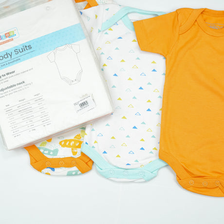 BODY SUIT PK3 0-3M MUSTARD PILOT