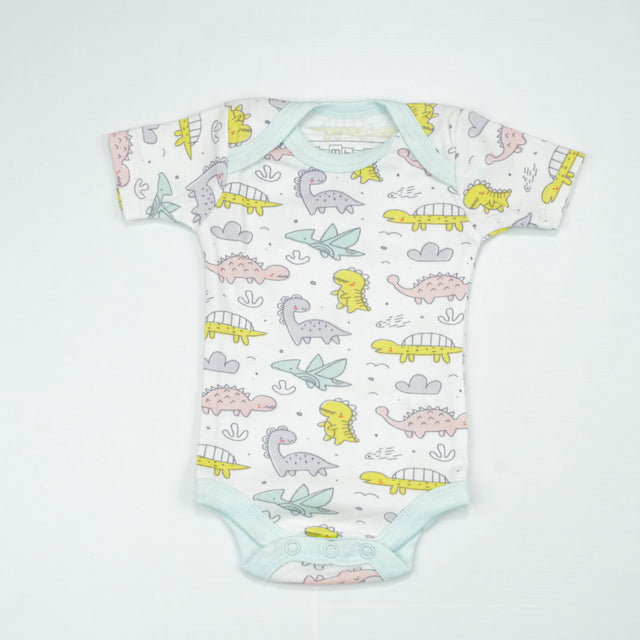 BODY SUIT PK3 NB B.BLUE DINO WORLD