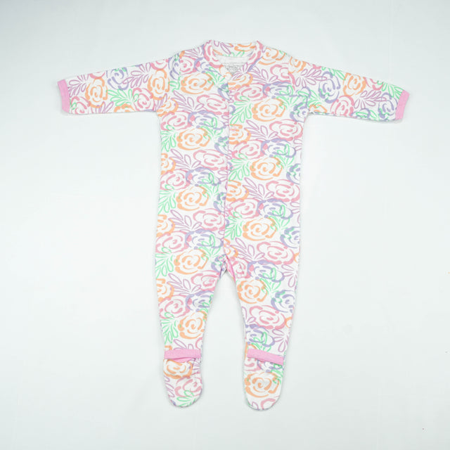 SLEEP SUIT PK3 6-12M B.PINK FLORAL