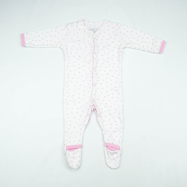 SLEEP SUIT PK3 6-12M B.PINK FLORAL