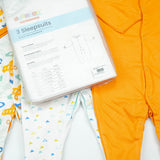 SLEEP SUIT PK3 12-18M MUSTARD PILOT