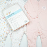 SLEEP SUIT PK3 18-24M LT PINK BLOSSOM