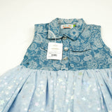 FROCK DENIM WITH BLUE NET INFANT