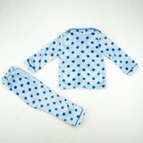 NIGHT SUIT FLEECES BLUE POLKA