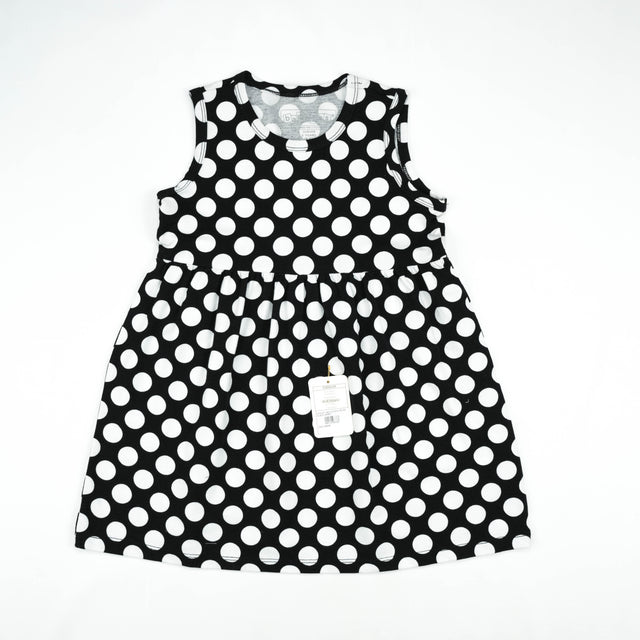 JUMSUIT HALF SLEEVE POLKA BLACK INFANT