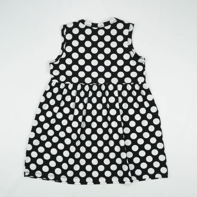 JUMSUIT HALF SLEEVE POLKA BLACK INFANT