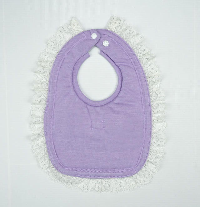 BIB SATIN WITH LACE LT PINK