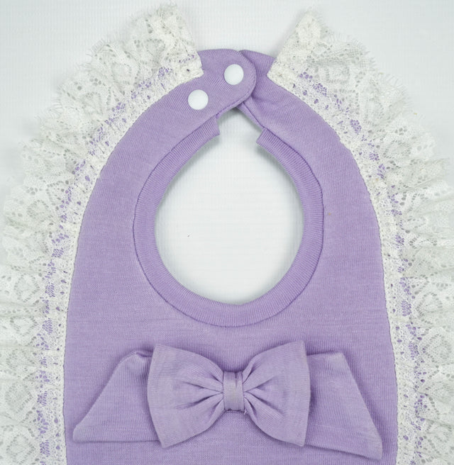 BIB SATIN WITH LACE LT PINK