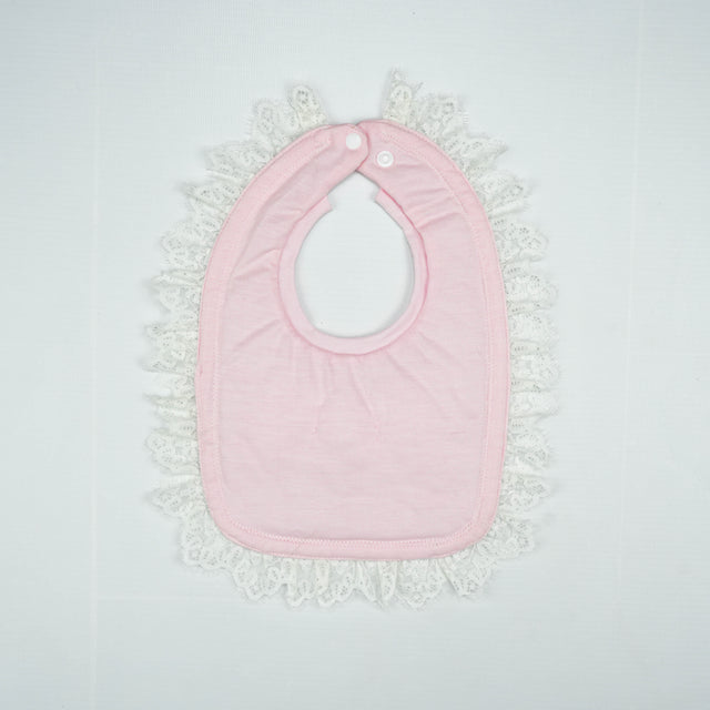 BIB SATIN WITH LACE LT PINK