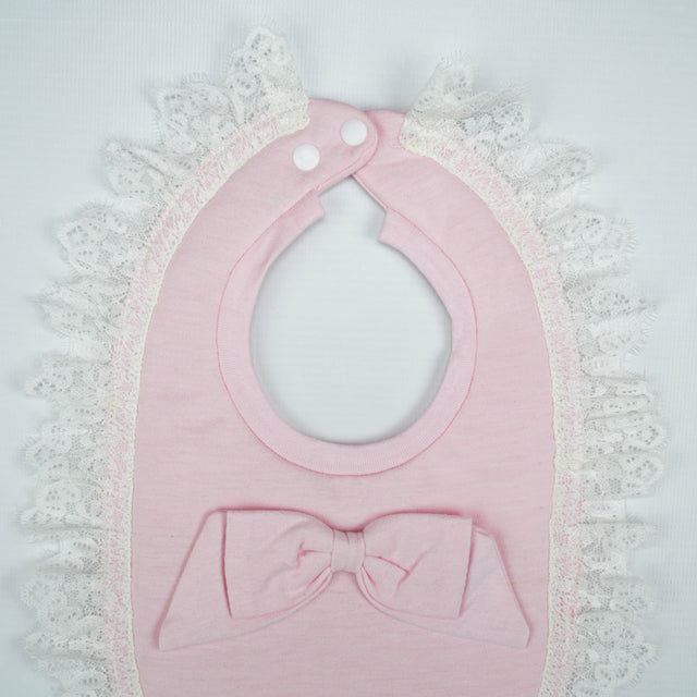 BIB SATIN WITH LACE PINK