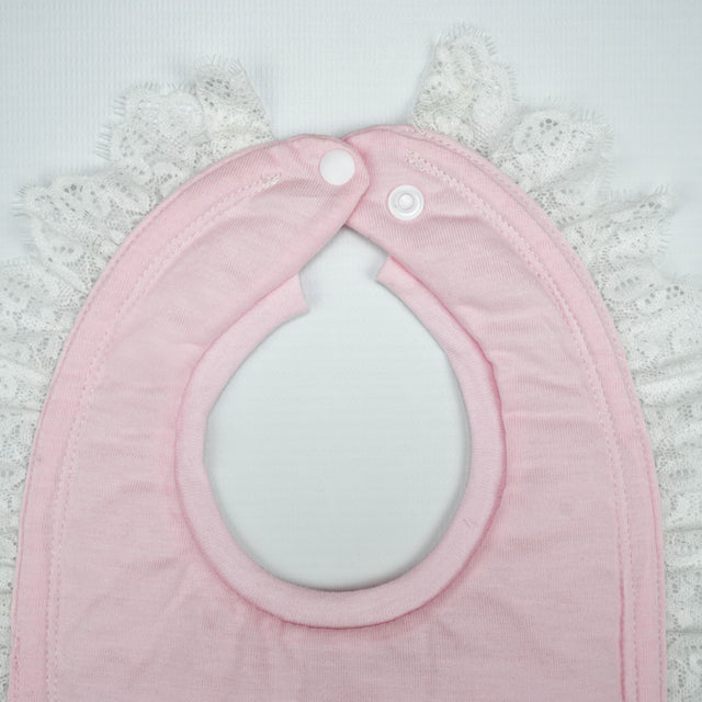 BIB SATIN WITH LACE PINK