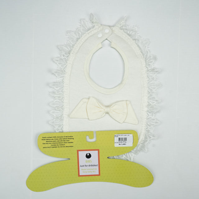 BIB SATIN WITH LACE LT YELLOW