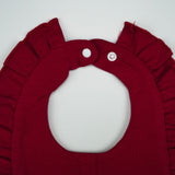 BIB SATIN FRILL MAROON