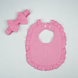 BIB SATIN FRILL PINK