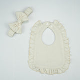 BIB SATIN FRILL WHITE