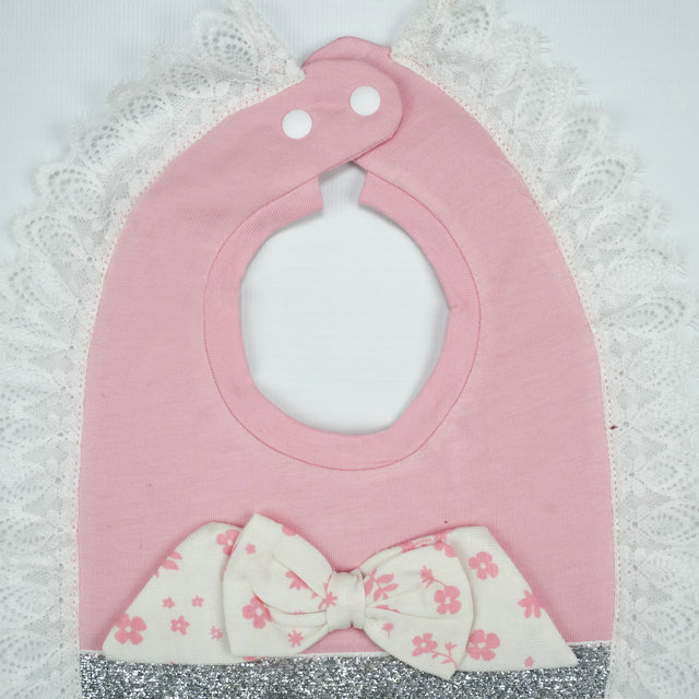 BIB FRILL BORDER PINK