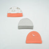 CAP S PK 3 PEACH ELEPHANT