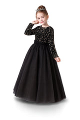 Elegant Sequin Princess Gown for Girls