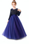 Elegant Sequin Princess Gown for Girls
