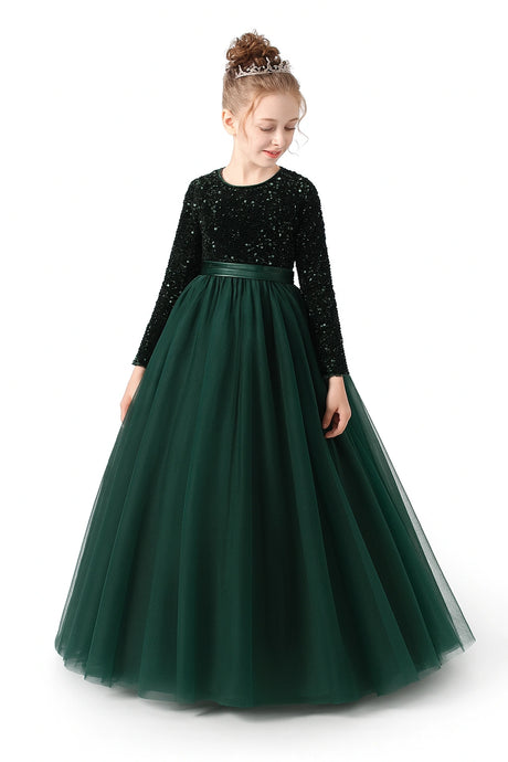Elegant Sequin Princess Gown for Girls