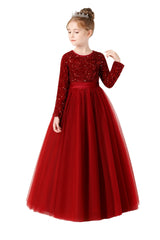 Elegant Sequin Princess Gown for Girls