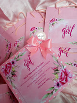 Floral Baby Birth Announcement Box Without Bag