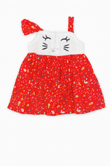 Frock Cat Emro Red Stripe Infant
