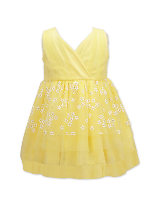 Frock Plate Sleeves Yellow Toddler