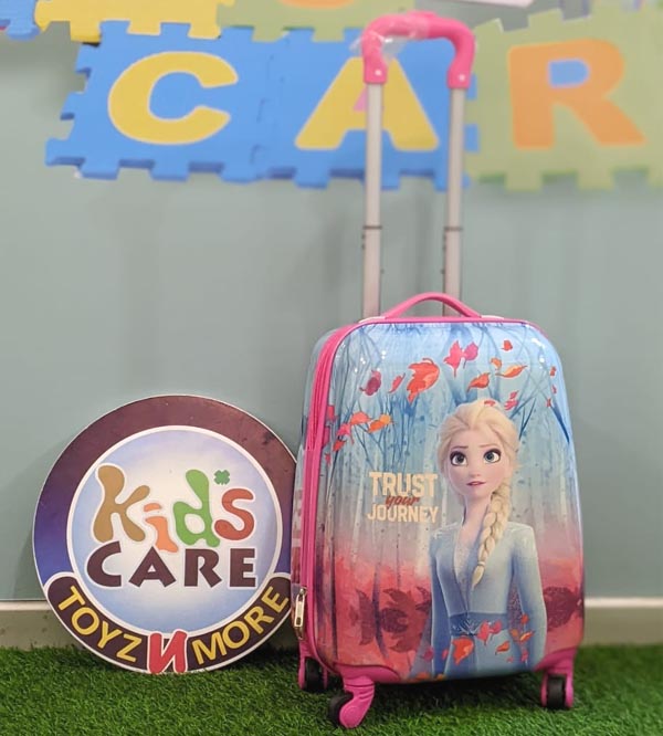 Frozen Elsa Wheels Kids Luggage Travel Trolley Durable 16-Inch Suitcase  with Safe Delivery in Pakistan